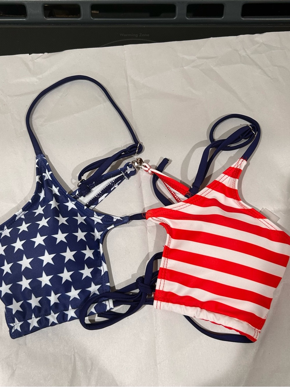 American Flag Bikini Top